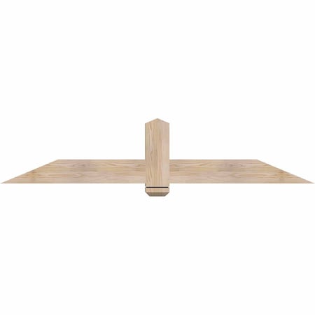 Ekena Millwork Eugene Smooth Timber Gable Bracket, Douglas Fir, 72"W x 15"H x 3 1/2"D x 5 1/2"F, 5/12 Pitch GBW072X15X0406EUG00SDF